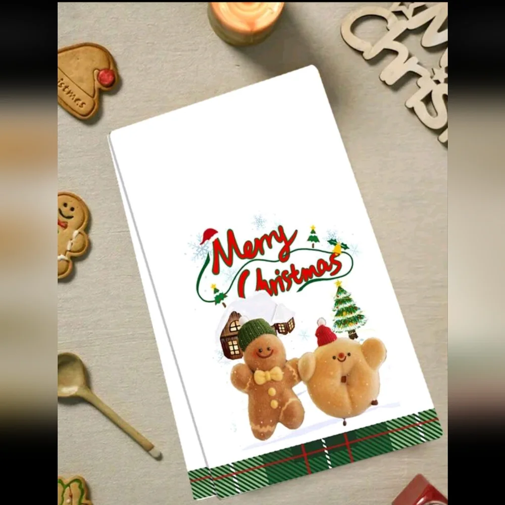 Gingerbread Christmas Kitchen Hand Towels